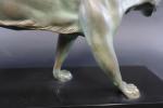 BOFILL Antoine (1875-1939) : Lionne marchant. Bronze à patine verte...