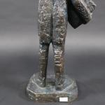 GIBERT Lucien (1904-1988) : L'Arccordéoniste. Bronze patiné signé, justifié 2/8,...