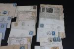 64 lettres, cartes précurseurs et journal 1852/1895, république, lauré, bordeaux,...