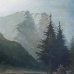 LION C. (XXème siècle) - Paysages de montagne. Deux huiles...