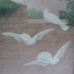 WAUPA (?) E. (XXème siècle) - Envol de colombes. Pastel...