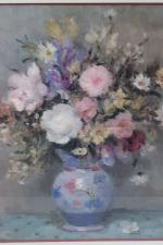 Reproduction d'après DYF Marcel (1899-1985) - Vase de fleurs. Reproduction...