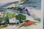 POIRIER Ray (né en 1938) - Paysage provençal. Lithographie en...