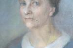RAUGEL L. (XIX - XX's) : Portrait de femme. Pastel...