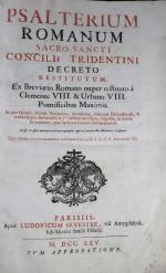 Antiphonaire : Psautier romain. Paris, L. Sevestre 1725 1 vol....