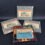 MECCANO -lot de 3 boites complémentaires vers 1930, 2 x...
