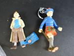 Tintin, Moulinsart  2002, série complète de 10 figurines avec...