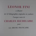 FINI (Léonor) & BAUDELAIRE (Charles). La Fanfarlo. Paris, La Diane...