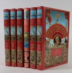 VERNE (Jules). Ensemble de 6 volumes en rééditions modernes, cartonnages...