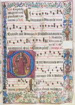 [Antiphonaire du XVe siècle]. Grand antiphonaire in-plano (70 x 50...