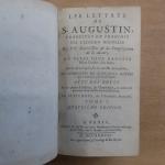 Lettres de Saint Auguste, 1737. 5 vol. Ex libris E....