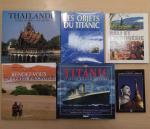 Réunion de six livres sur la thématique du voyage dont...