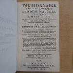 Lot de 27 livres dont XVIIIème comprenant :
- Dictionnaire d'histoire...