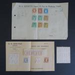 2 plaquettes de vente de marchand de timbre du début...