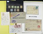1 lot de 8 timbres d'Alsace lorraine, 4c, 5c, 10c,...