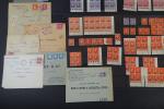 1 lot de timbres et lettres oblitérations types semeuses et...