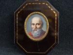 RENAUDIN Rosalie (?) XIX's : Portrait de philosophe. Miniature ovale...