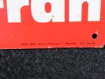 LUBRIFIANTS COFRAN - Plaque publicitaire PIN-UP, circa 1970, signé ASLAN,...