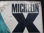 Michelin X AS Radial. Plaque plate en tôle lithographiée, printed...