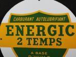 ENERGIC 2 TEMPS (Huile Energol BP). Plaque publicitaire en tôle...