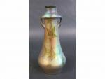 MONTIERES : Vase piriforme à deux anses détachées en céramique...
