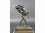 BARYE Antoine-Louis (1795-1875) : Hercule et le sanglier d'Erymanthe. Bronze...