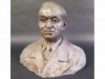 BENNETEAU-DESGROIS Félix (1879-1966) : Buste d'homme. Bronze patiné