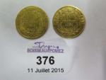 Deux pièces de 5 Francs or Napoléon III 1856