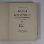 CLÉMENT-JANIN (Michel-Hilaire). Essai sur la bibliophilie contemporaine de 1900 à...