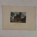 Vézelay. Ensemble de 4 gravures XIXe s. représentant l'Abbaye de...