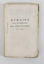 [JOLY DE FLEURY (Guillaume-François-Louis)]. Mémoire sur le mariage des Protestants...