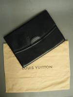 LOUIS VUITTON - Pochette trieur en cuir lisse et cuir...