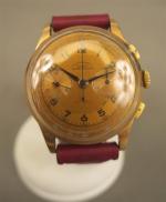 CHRONOGRAPHE SUISSE - Montre bracelet Chronographe vintage vers 1950 en...