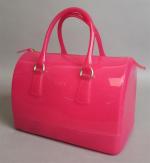 FURLA - Sac Candy bag en matière plastique transparente rose...