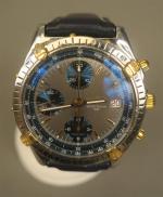 BREITLING CHRONOMAT - Montre bracelet chronographe en acier et or...
