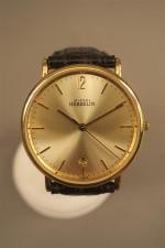 MICHEL HERBELIN - Deux montres bracelet d'homme en métal doré,...