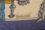 HERMES Paris - Carré de soie imprimée modèle Passementerie, bordure...