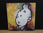 MR OIZIF d'après - Portrait de Tintin. Impression sur toile...