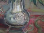 MOREL Louis (XXème siècle). Vase de fleurs. Huile sur toile...