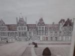 CHIQUEL (XXème siècle) - Château de Fontainebleau. Dessin signé et...