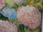 P. BAILLY (XXème siècle)- Les hortensias. Huile sur toile signée...