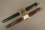 LIP - Deux montres bracelet d'homme en métal doré, mouvement...