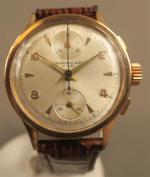 CHRONOGRAPHE SUISSE - Montre bracelet chronographe d'homme en or rose...