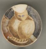 Christian PRADIER (XX's) - Grand plat en céramique à décor...