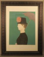 Antonio BUENO (1918-1984) - D'après Seurat, femme à l'ombrelle. Sérigraphie...
