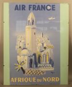 Bernard VILLEMOT (1911-1989) Air France - Afrique du Nord, affiche...