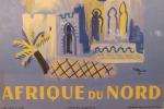 Bernard VILLEMOT (1911-1989) Air France - Afrique du Nord, affiche...