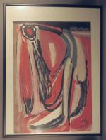 Bram VAN VELDE (1895-1981) - L'éclatement 1978 (rouge gris blanc)....