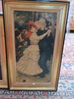 Deux reproductions de tableaux de RENOIR, sur toile : La danse...