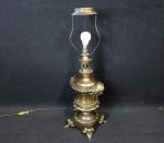 Lampe en bronze d'époque fin XIX's sur piédouche à base...